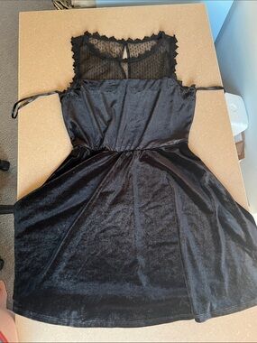 Lily Rose Black Lace Mesh Detail Dress